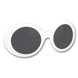 Retro white sunglasses 1960s inspired