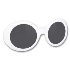 White grace sunglasses in 60s and 70s style.
