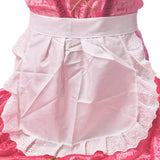 White maid style apron with lace trim for colonial and Oktoberfest costumes