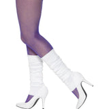 White knit legwarmers for 80s costumes