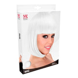 White Lou Lou Bob Wig for adults – Widmann boxed packaging