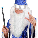 White maxi beard and moustache costume accessory