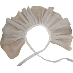 White mesh neck ruffle to complete clown costume