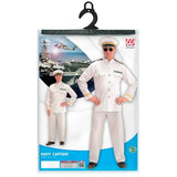 White Navy Captain Costume for adult men Widmann packaging