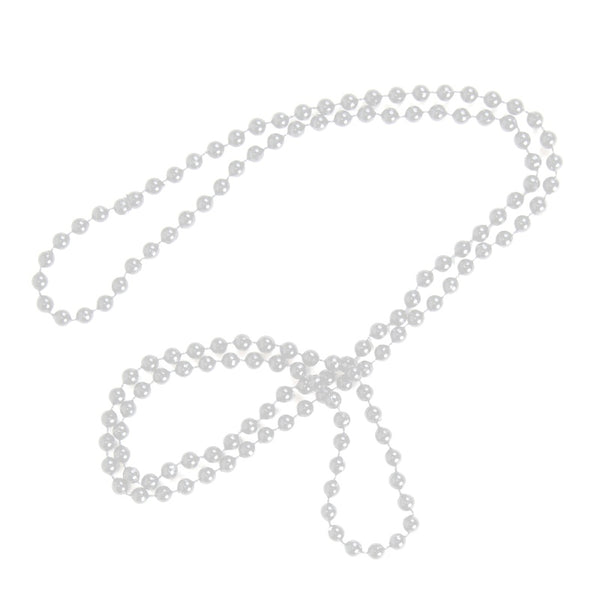 white pearl flapper beads measure 172cm long