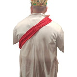 White Prince Charming costume hire Brisbane showing back of jacket and fit