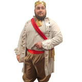 White Prince Charming costume hire Brisbane with tailored jacket and sash