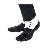 White 1920s spats for gangster costumes