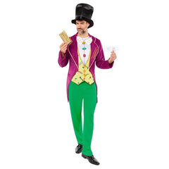 willy wonka costume mens charlie chocolate factory outfit