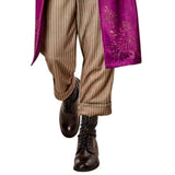 Willy Wonka premium costume close up bottom of jacket and pants