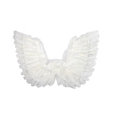 Wings Up Small White Feather Wings 50 X 40cm, elastic over shoulders.