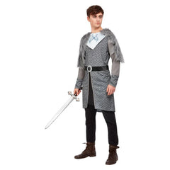 Winter Warrior King costume grey medieval king outfit for men