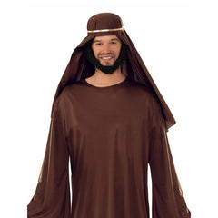 Wiseman Brown Costume - Adult, brown ankle length robe with matching headdress.
