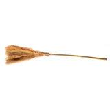 Witch Broom with bamboo handle and straw bristles – Halloween costume prop and spooky décor accessory