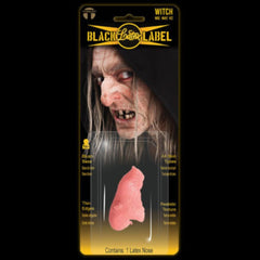 Witch nose prosthetic made from Black Label latex by Tinsley Transfers. Halloween costume accessory.