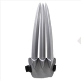 Gray claw-like object on a white background