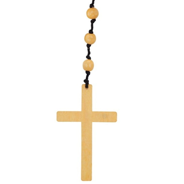 Wooden rosary beads costume prop