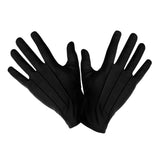 Black wrist length gloves adult costume accessory