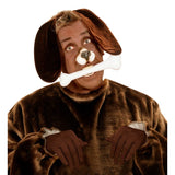 Brown wrist length gloves for animal and costume wear