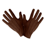Brown wrist length gloves adult costume accessory