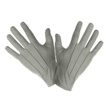Pair of gray gloves on a white background