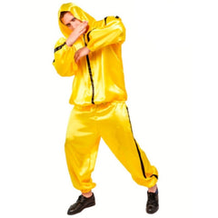 Yellow rapper costume with hooded jacket and pants