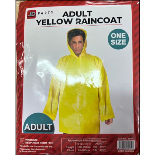 Adult Yellow Raincoat