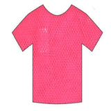 Fishnet Top Short Sleeve - Hot Pink