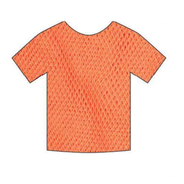 Fishnet Top Short Sleeve - Orange