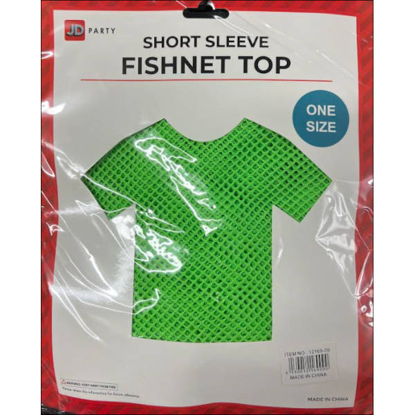 Fishnet Top Short Sleeve - Green