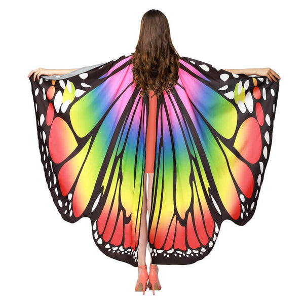 Giant Rainbow Butterfly Wings Cape