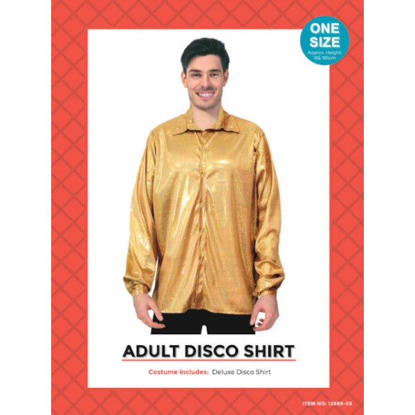 Adult 70s Disco Shirt - Gold