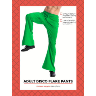 Adult Green Disco Flare Pants