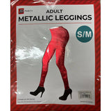 Women's Metallic Leggings - Red