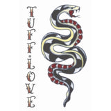 1940 Snake “Tuff Love” temporary tattoo by Tinsley Transfers. Vintage-inspired snake tattoo design.