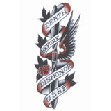 1940 USAF Death Before Dishonor temporary tattoo by Tinsley Transfers. Vintage patriotic tattoo design.