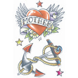 1950 Heart & Anchor temporary tattoo by Tinsley Transfers. Vintage nautical heart and anchor design.