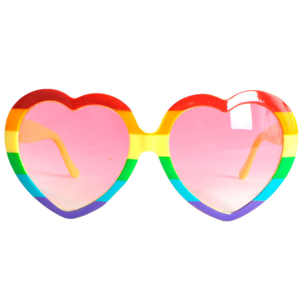 Party Glasses Rainbow Hearts