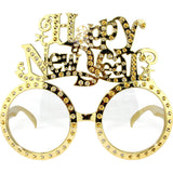 Happy New Years Cursive Party Glasses - Gold and Silver