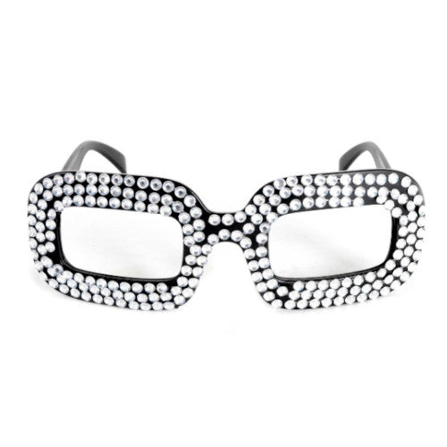 Party Glasses - 70s Silver Diamante