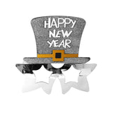 Happy New Year Top Hat Star Glasses - Gold or Silver