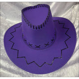 Fluro Cowboy Hat - Purple