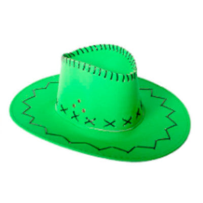 Fluro Cowboy Hat - Pine Green