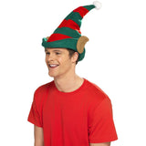 Elf Hat - Green and Red Stripes with Ears