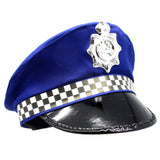 Police Officer Blue Hat - Checked Band