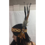 Native American Headband w/Pheasant Feathers