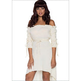 Gauze High Low Peasant Dress - Ivory