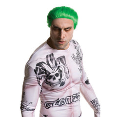 the joker wig adult, slick back green wig.