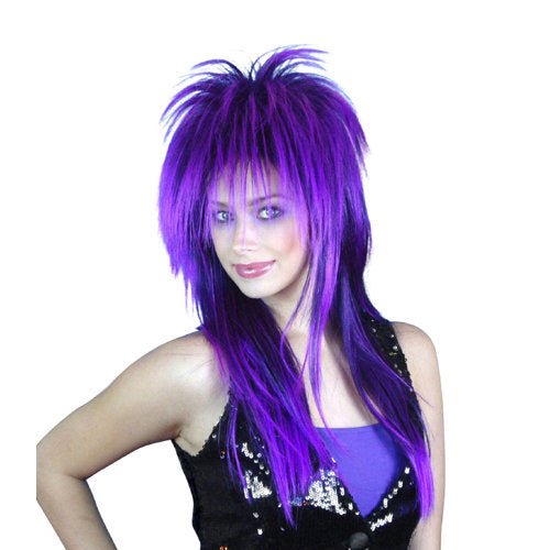 Spiky Vamp Wig - Purple