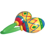 fiesta maracas in pack of 2 in colourful primary colours,